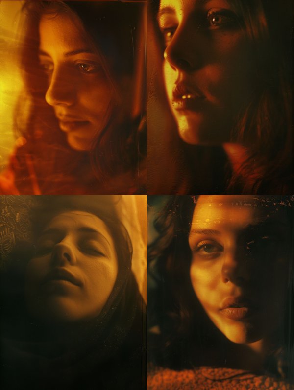 Amber Glow Cinematic Portrait