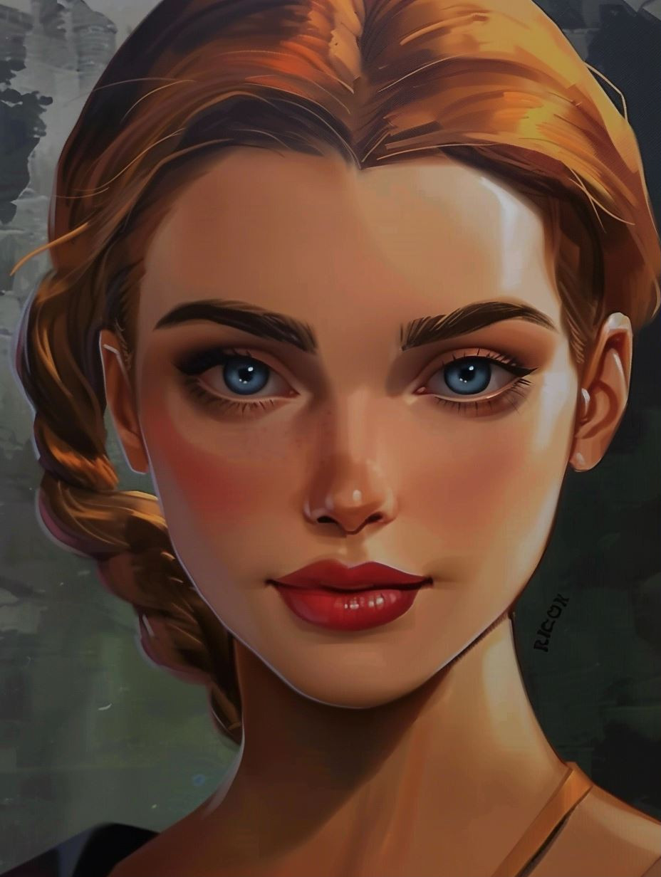 Radiant Amber Glow Portrait