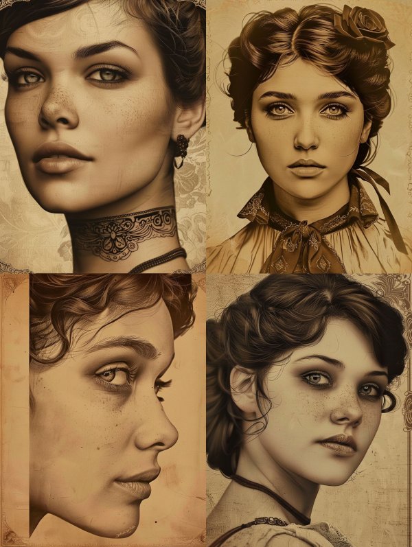 Vintage Sepia Portrait Collection