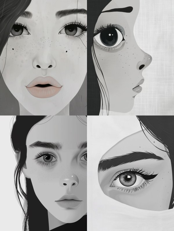 Ethereal Monochromatic Portrait Study
