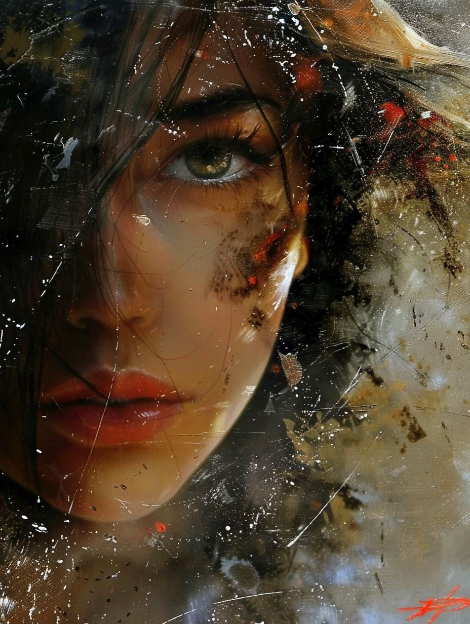 Gritty Ethereal Portrait in Chaos