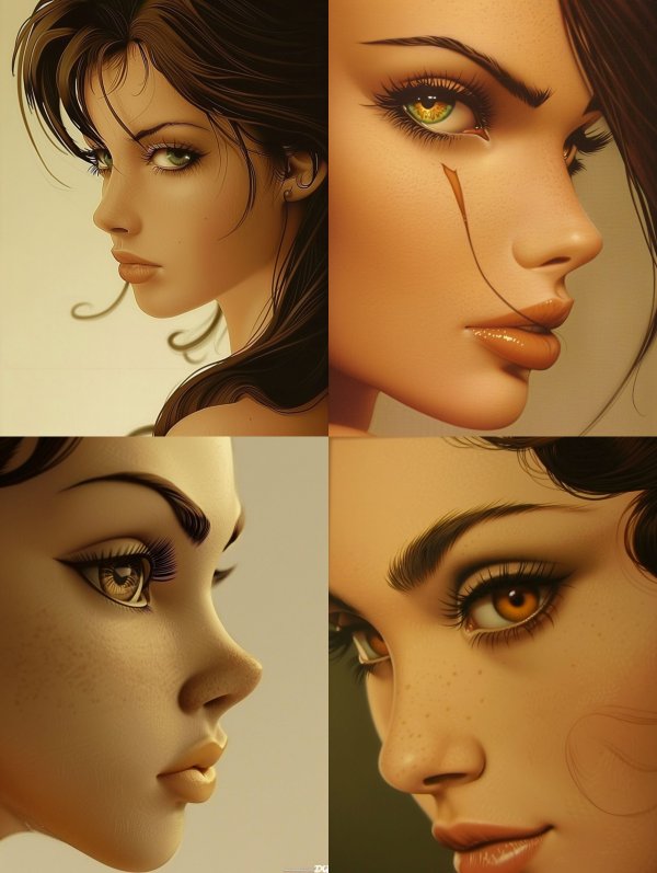 Ethereal Gaze in Golden Light
