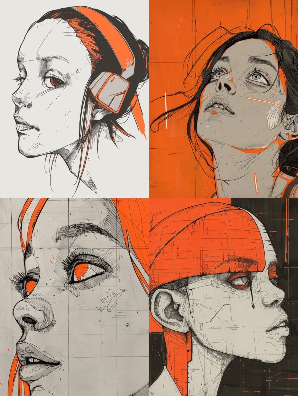 Neon Ink Portrait