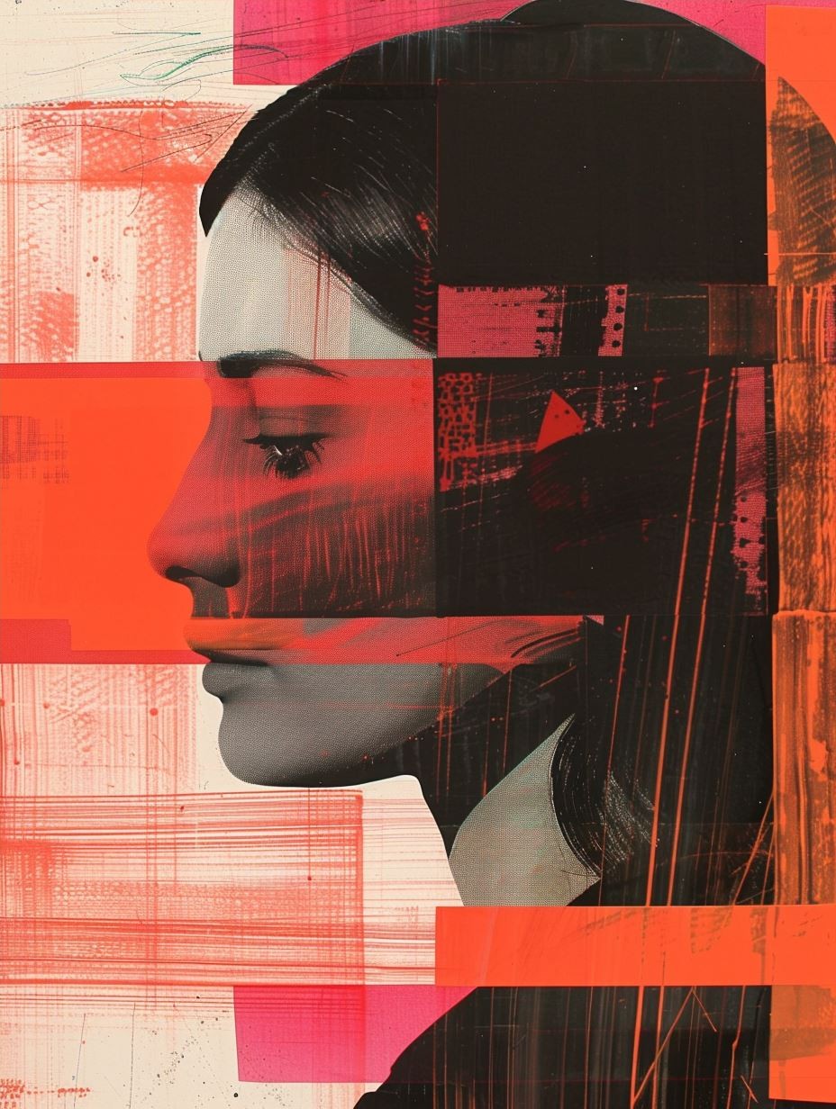 Crimson Glitch Portrait - Image 4