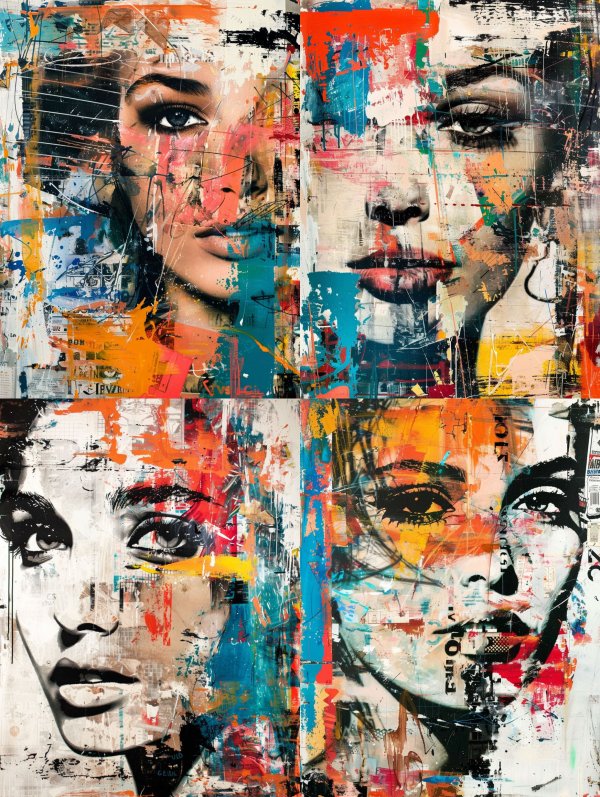 Abstract Fragments of Feminine Grace