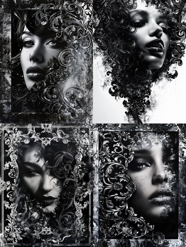 Noir Filigree Elegance