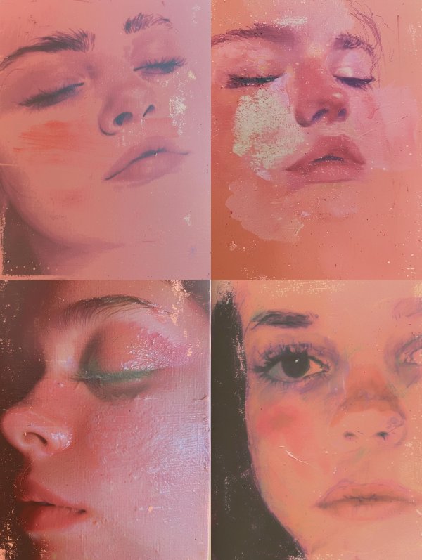 Ethereal Rose Haze Portrait