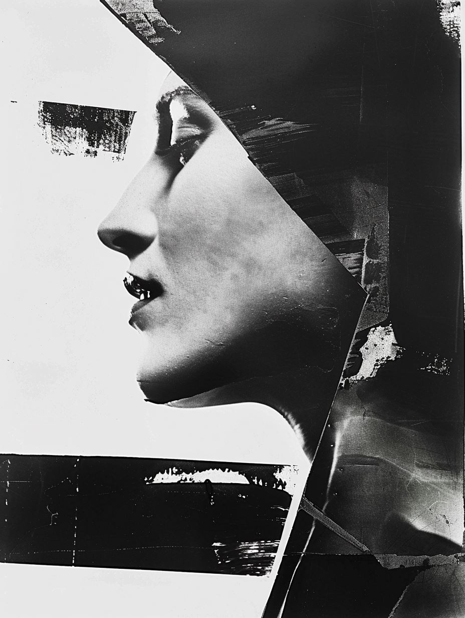 Fragmented Monochrome Portrait Study