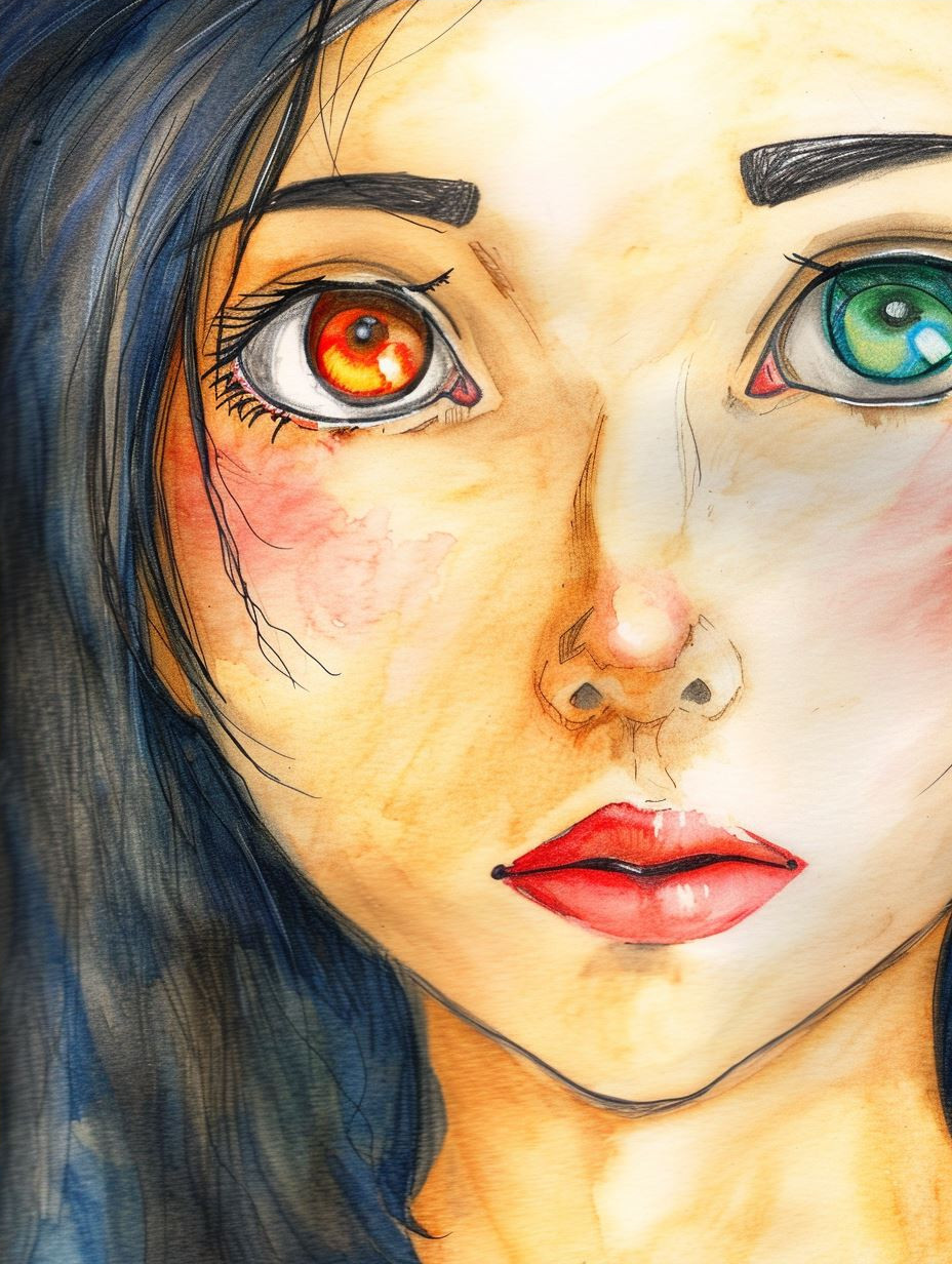 Vibrant Colored Pencil Portrait