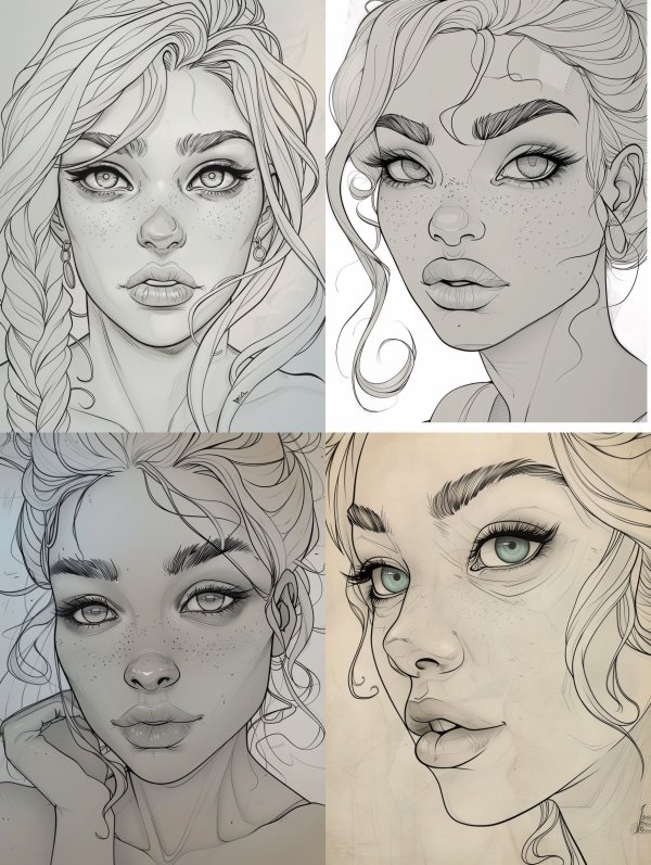 Ethereal Ink Portrait