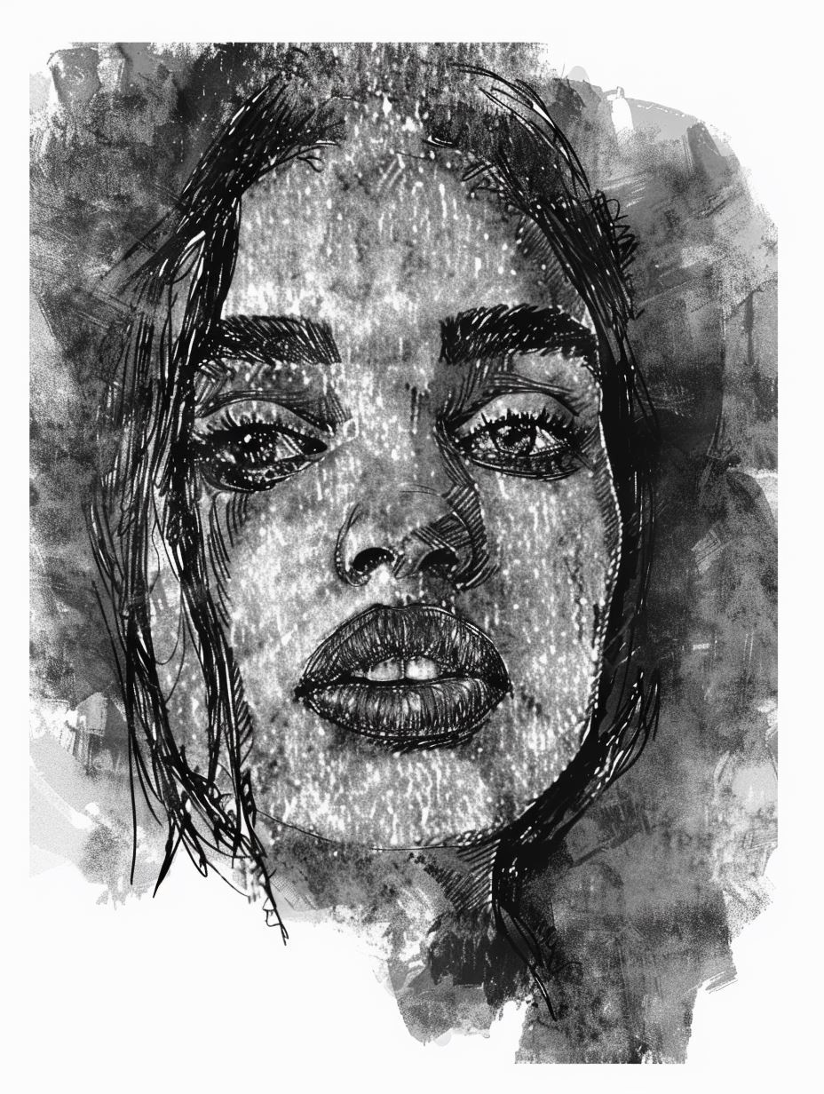 Gritty Charcoal Portrait Study