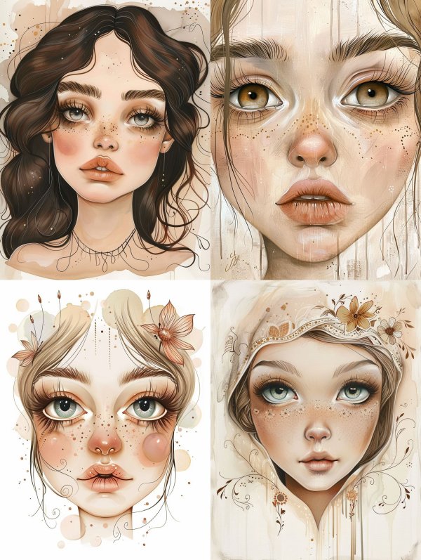 Ethereal Gaze in Earthy Tones
