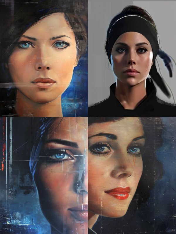 Azure Gaze Portrait