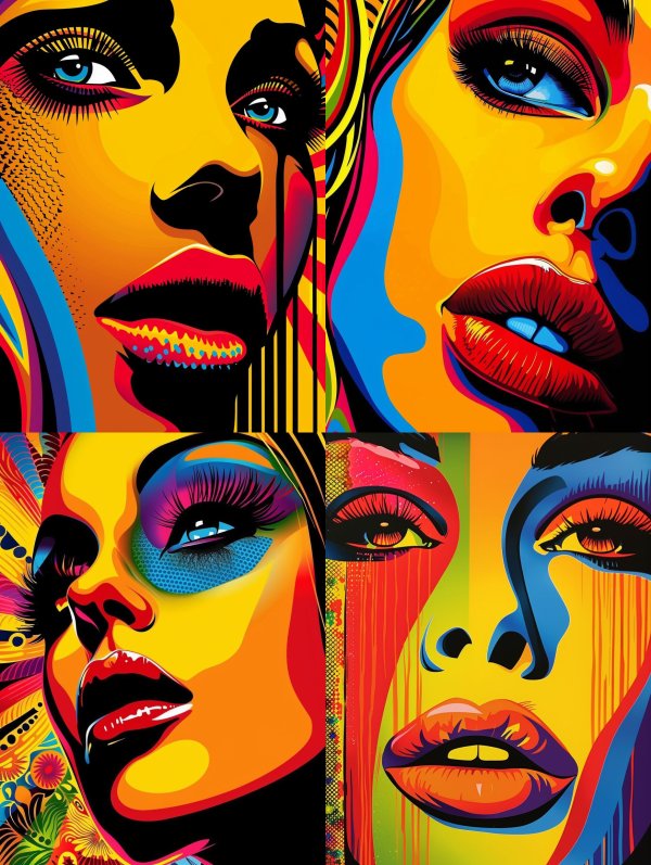 Neon Pop Art Portrait