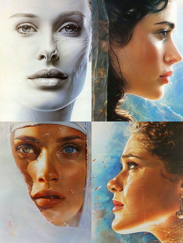 Ethereal Liquid Porcelain Portrait