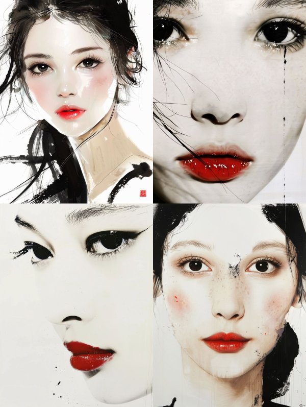 Ethereal Ink Portrait