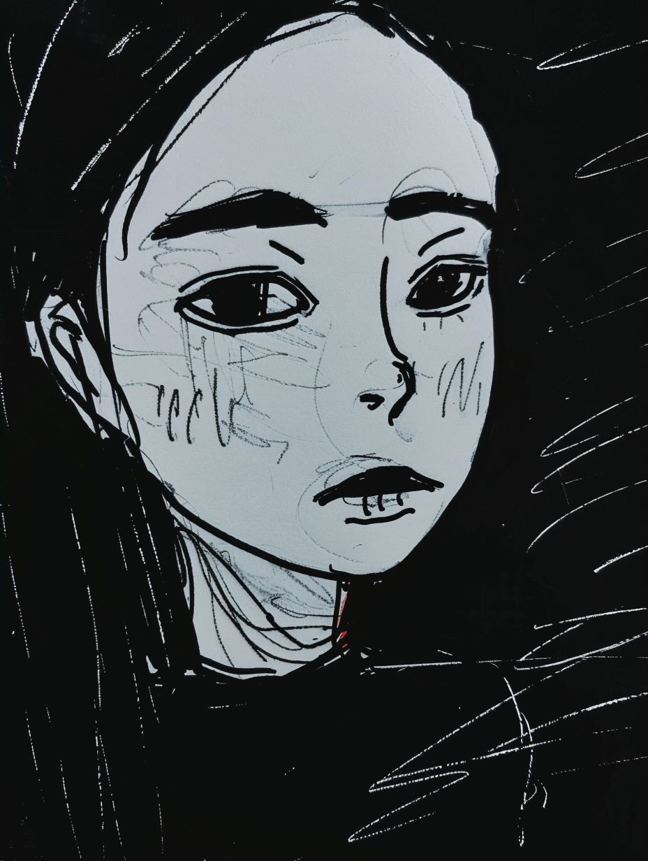Melancholy Ink Sketch - Image 4