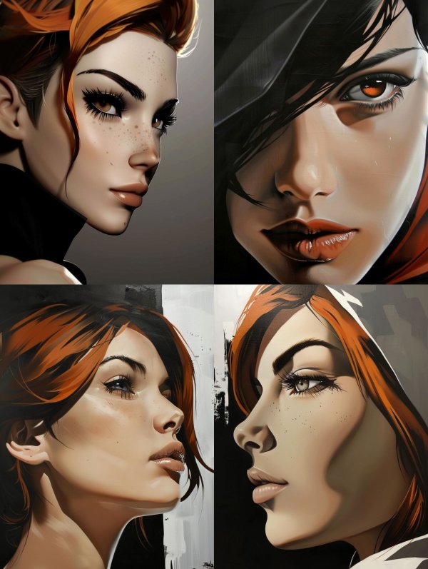 Copper Tresses and Freckled Glow