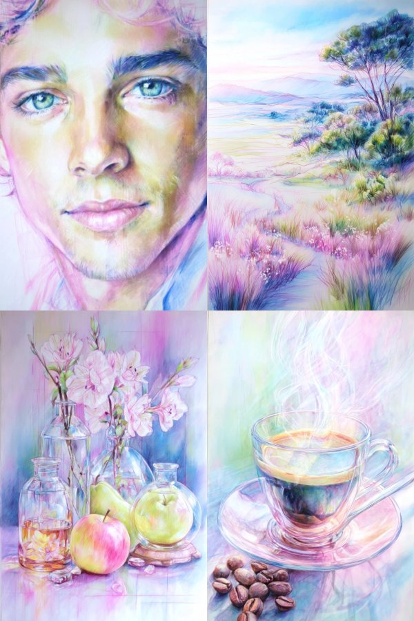 Prismatic Pastel Portrait