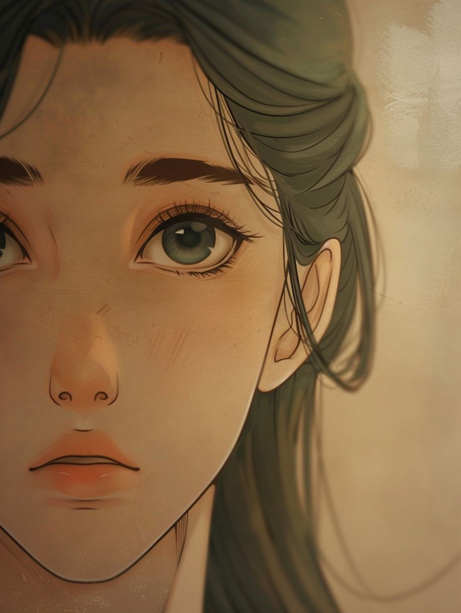 Ethereal East Asian Digital Portrait