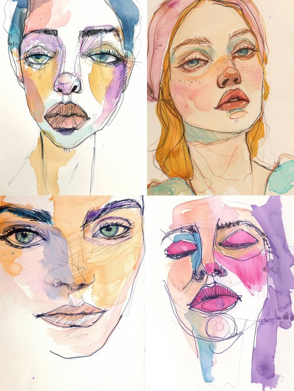 Ethereal Watercolor Portrait