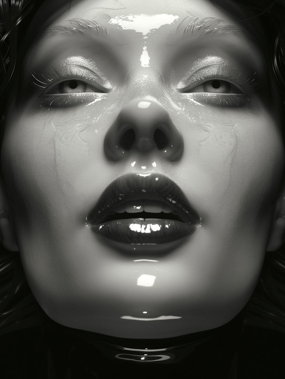 Liquid Chrome Ethereal Portrait