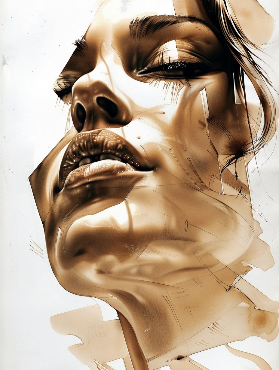 Liquid Gold Portrait Study