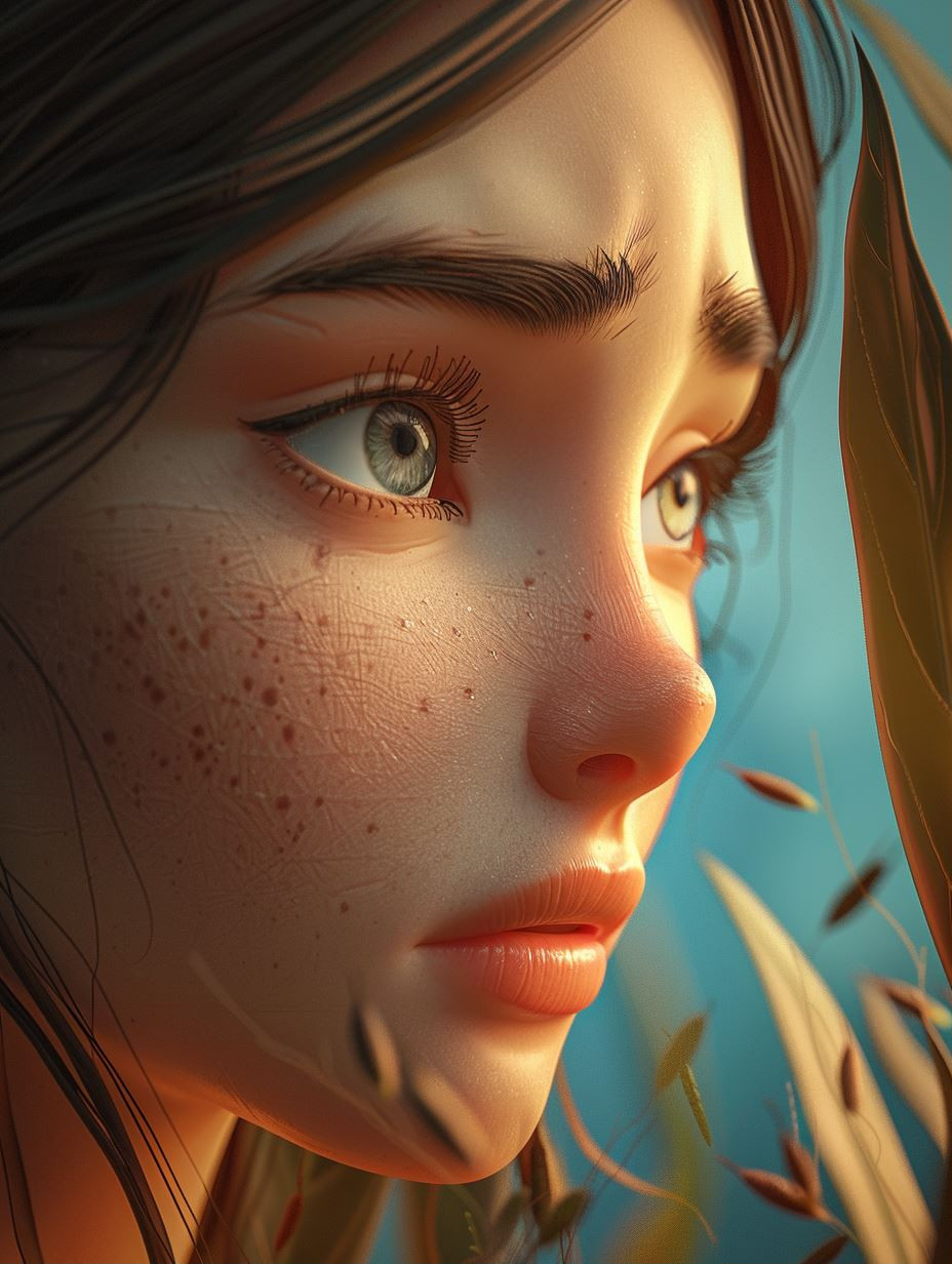 Ethereal Gaze in Golden Light