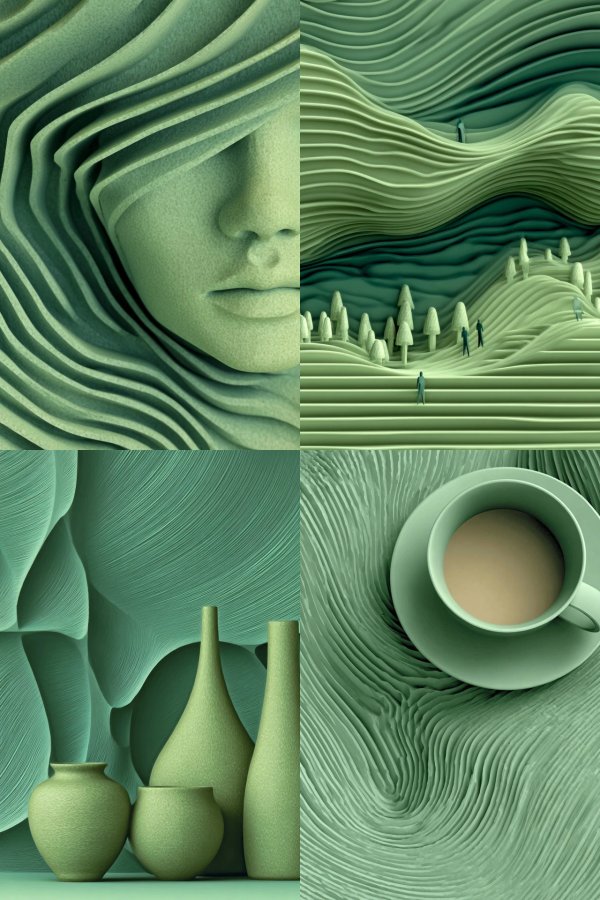 Emerald Sculpted Serenity