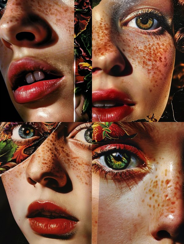 Hyper-Realistic Floral Skin Fusion