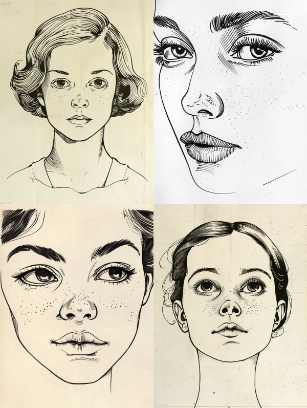 Vintage Ink Portrait