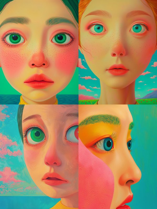 Neon Pastel Portrait