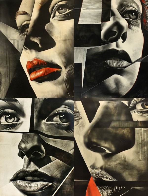 Fragmented Noir Elegance