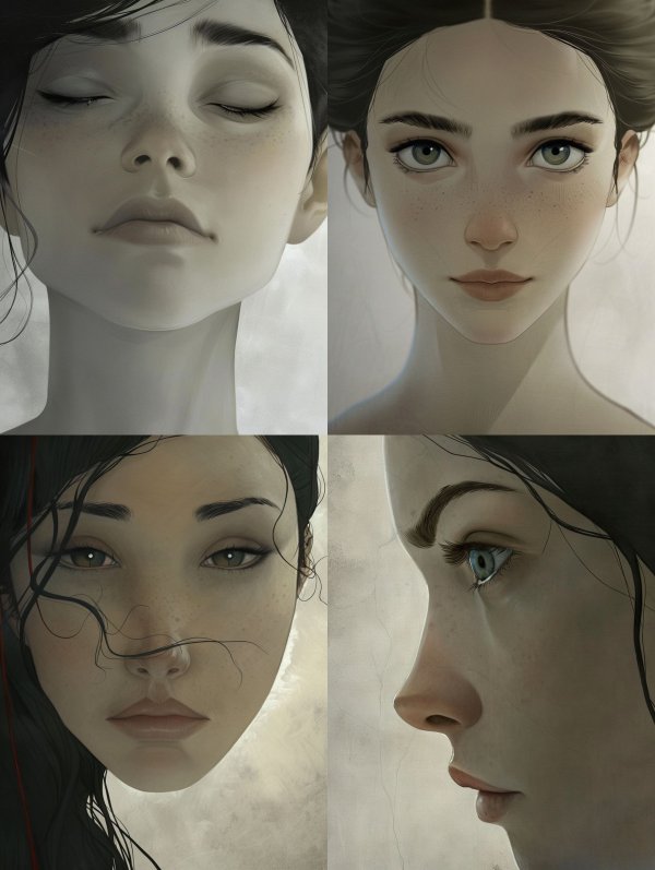 Serene Porcelain Dream Portrait