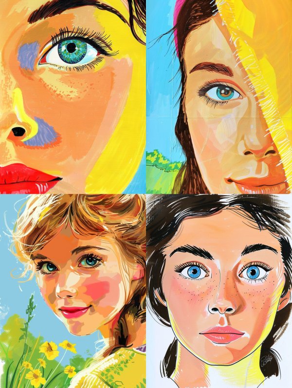 Vibrant Pop Art Portrait Study