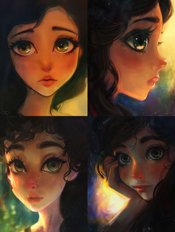 Ethereal Gaze in Golden Light