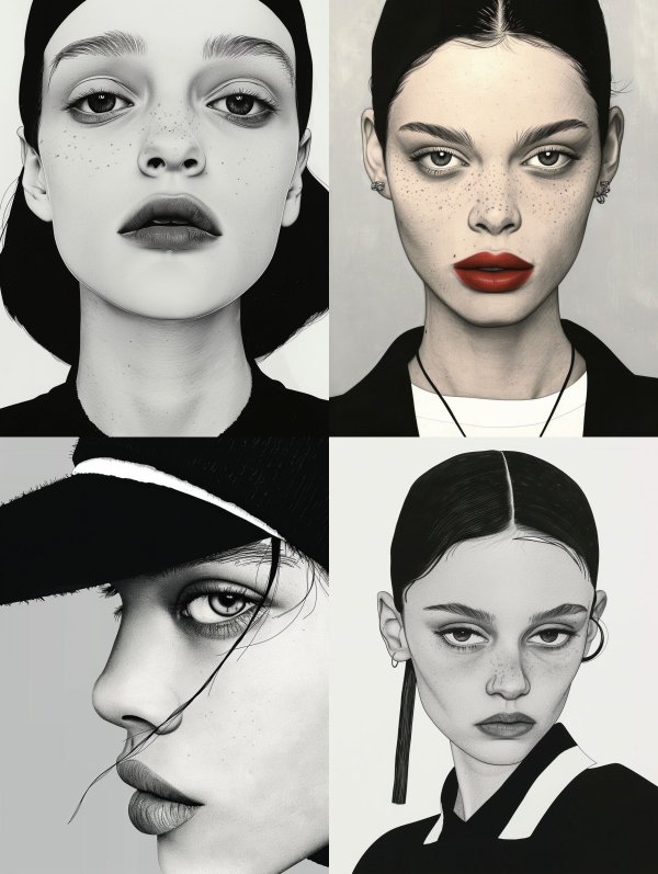 Monochrome Ethereal Gaze
