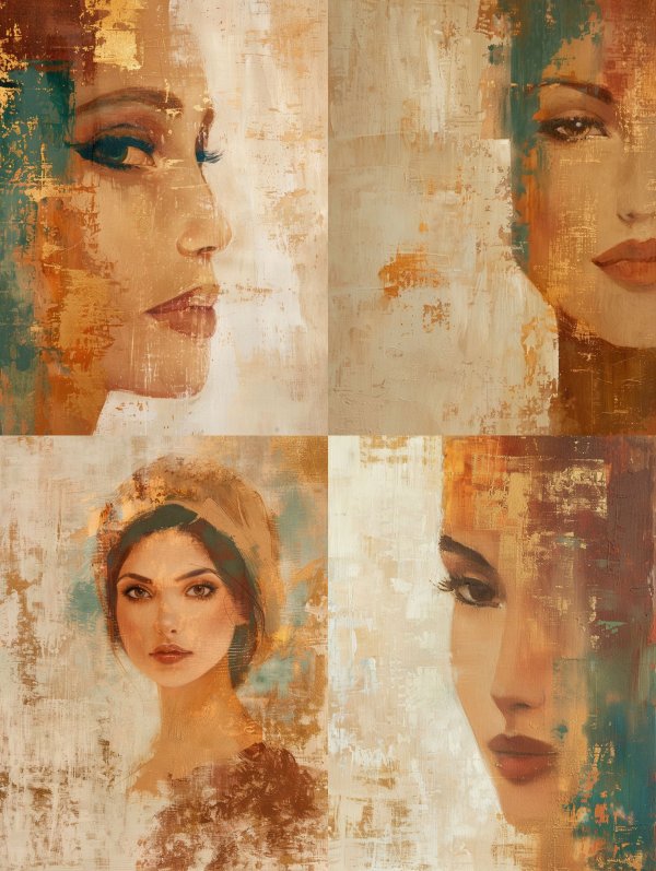 Ethereal Fragments of Feminine Grace