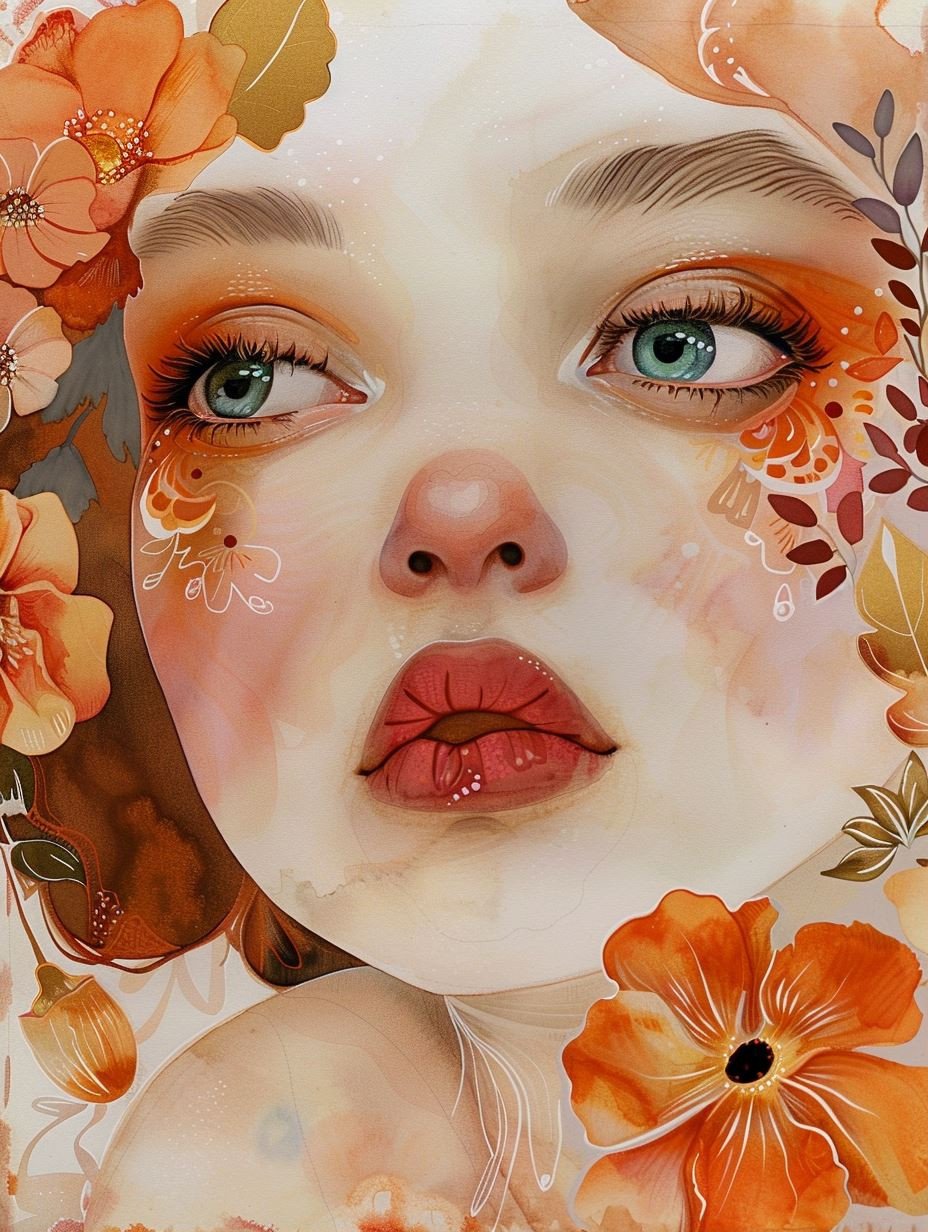 Autumnal Bloom Ethereal Portrait