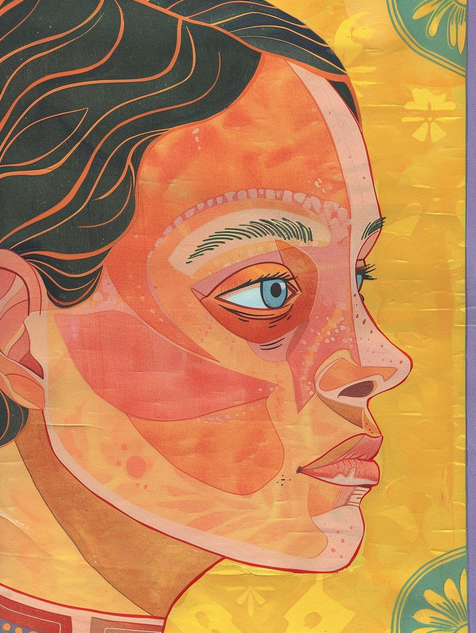 Warm Geometric Portrait Study