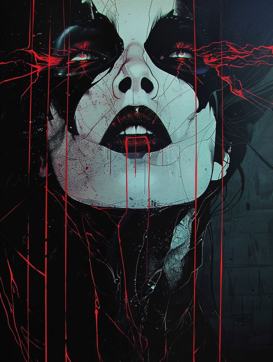 Crimson Tears Dark Surrealism