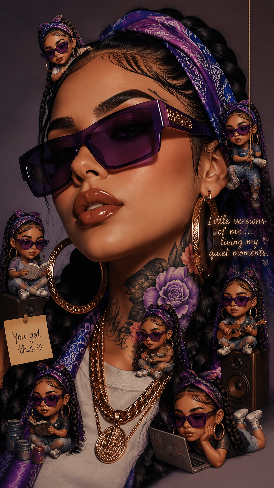 An Ultrs-hyper-realistic airbrush glossy image of A stunn...