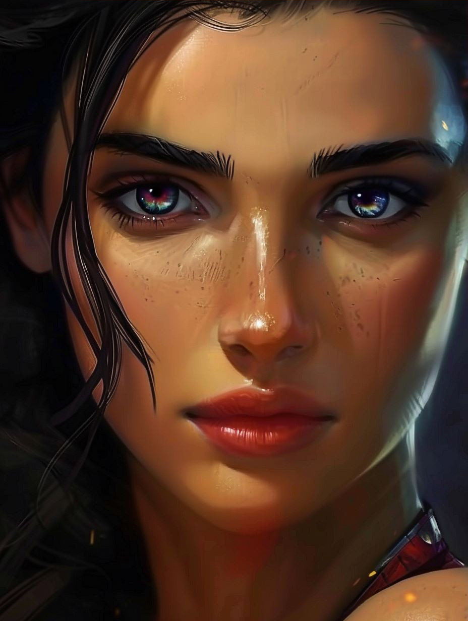 Radiant Amber Glow Portrait