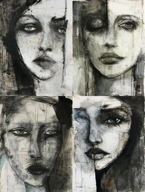 Melancholy Echoes in Charcoal
