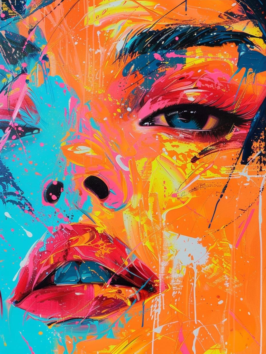 Neon Prism Portrait