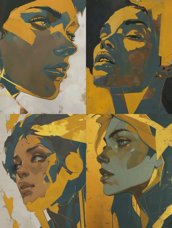 Golden Hour Geometric Portrait