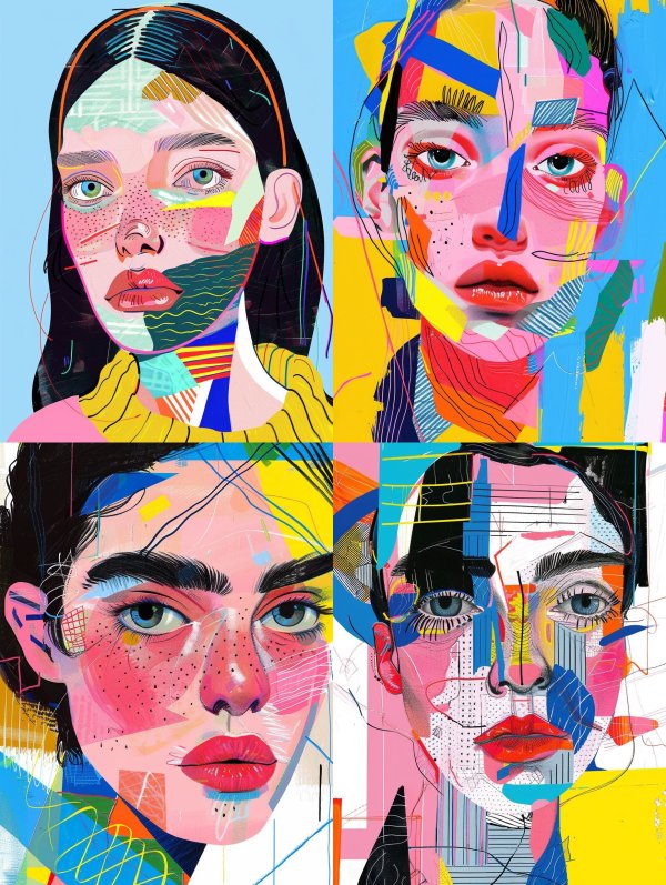Fragmented Prism Portrait Study