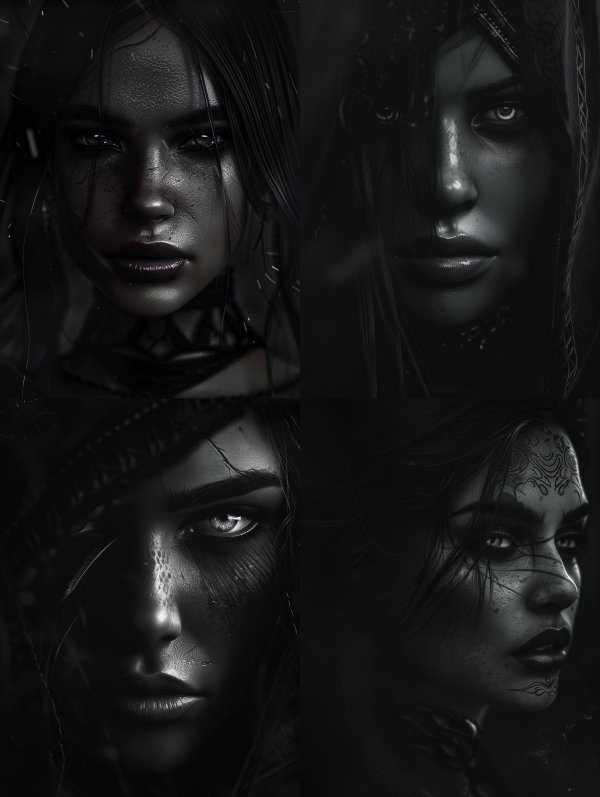 Dark Ethereal Noir Portrait