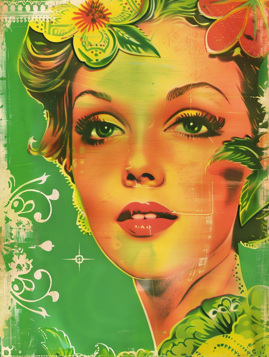 Vintage Tropical Pinup Glamour