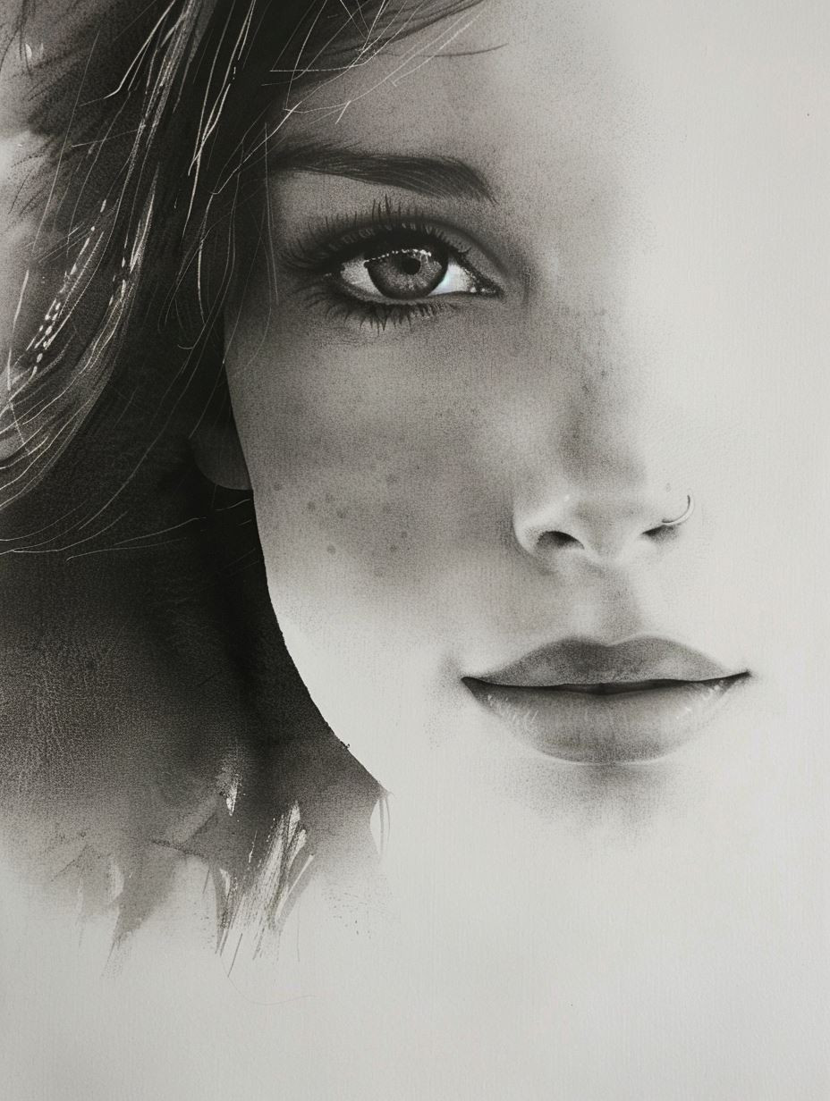 Ethereal Charcoal Portrait Study